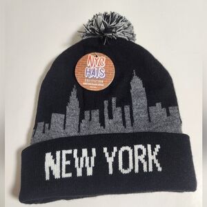 New York Skyline Beanie Adult Size NYC Winter Hat